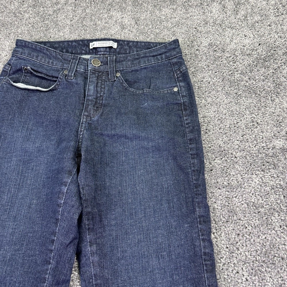 Lee Jeans Womens 6 Short Blue Slender Secret Bootcut Stretch Dark Wash Denim - Picture 7 of 15